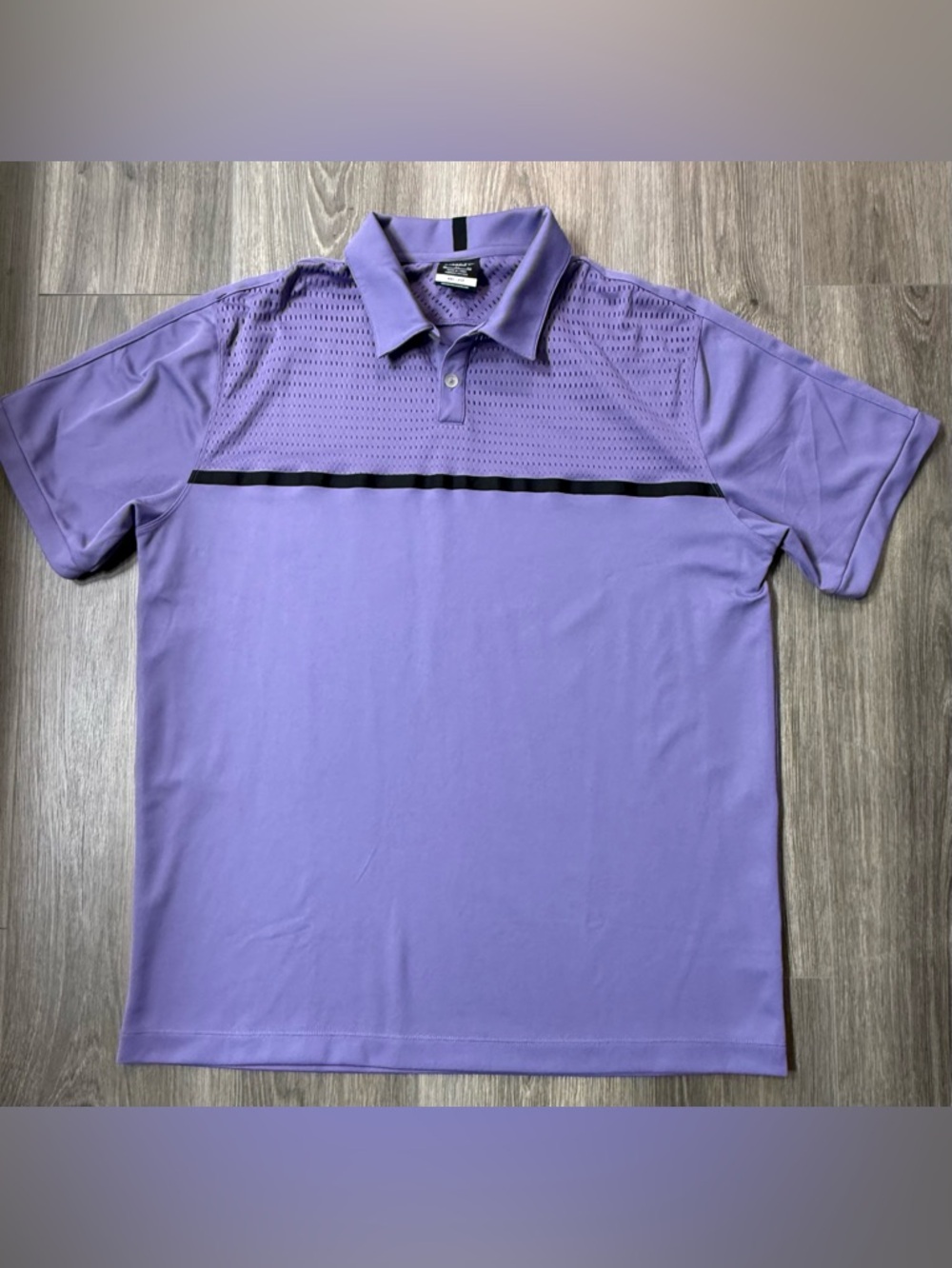 Nike Golf Dri-Fit Men’s Polo Shirt Purple Mesh Colorblock Athletic Performance